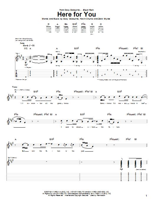 Produktgalerie: Seite 1 von 1 Here For You, Ozzy Osbourne, Gitarre