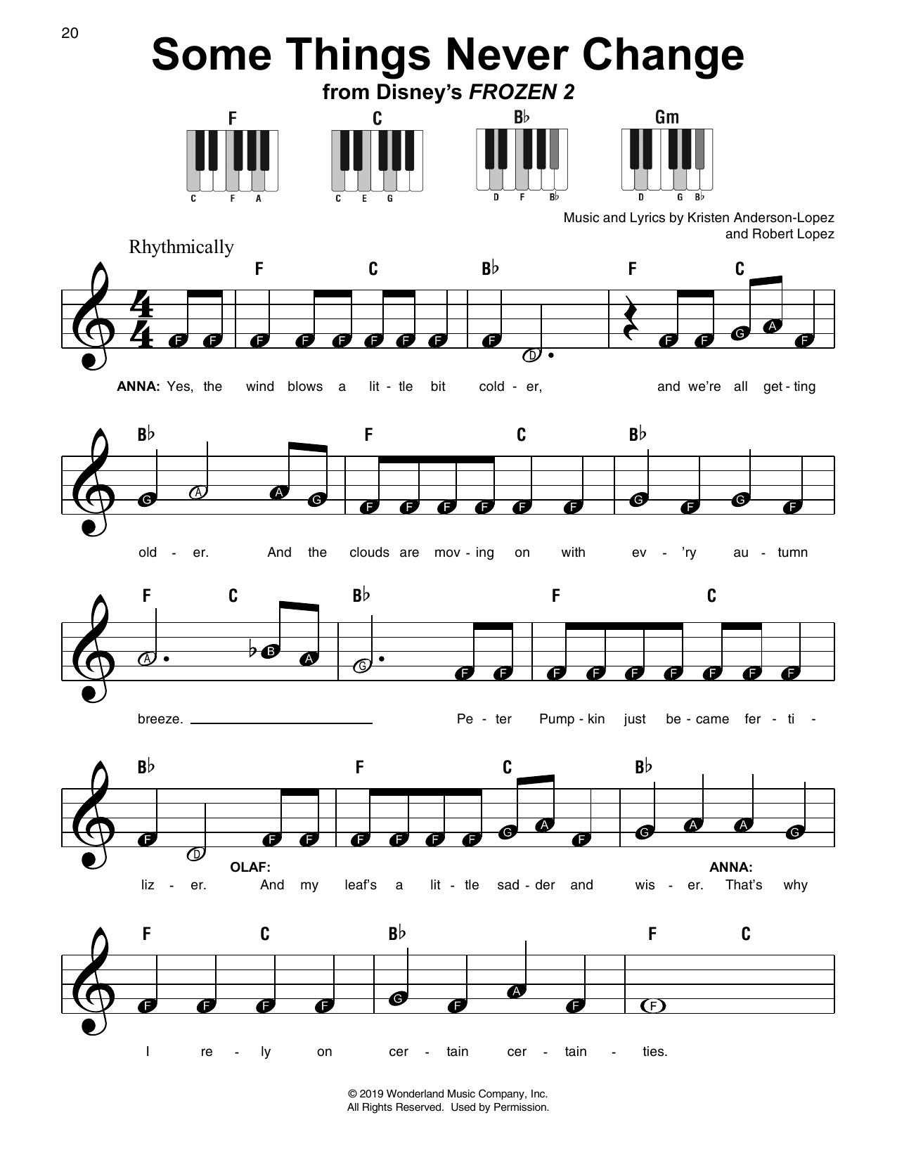 Produktbild zu: Some Things Never Change (from Disney's Frozen 2)