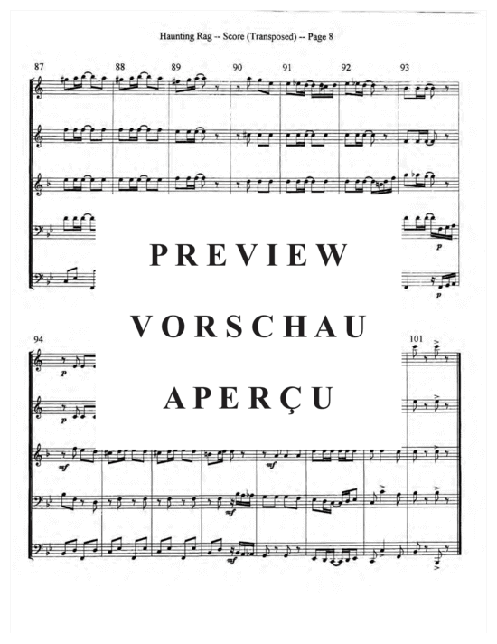 Produktgalerie: Seite 12 von 21 Haunting Rag , , (Blechbläser Quintett)