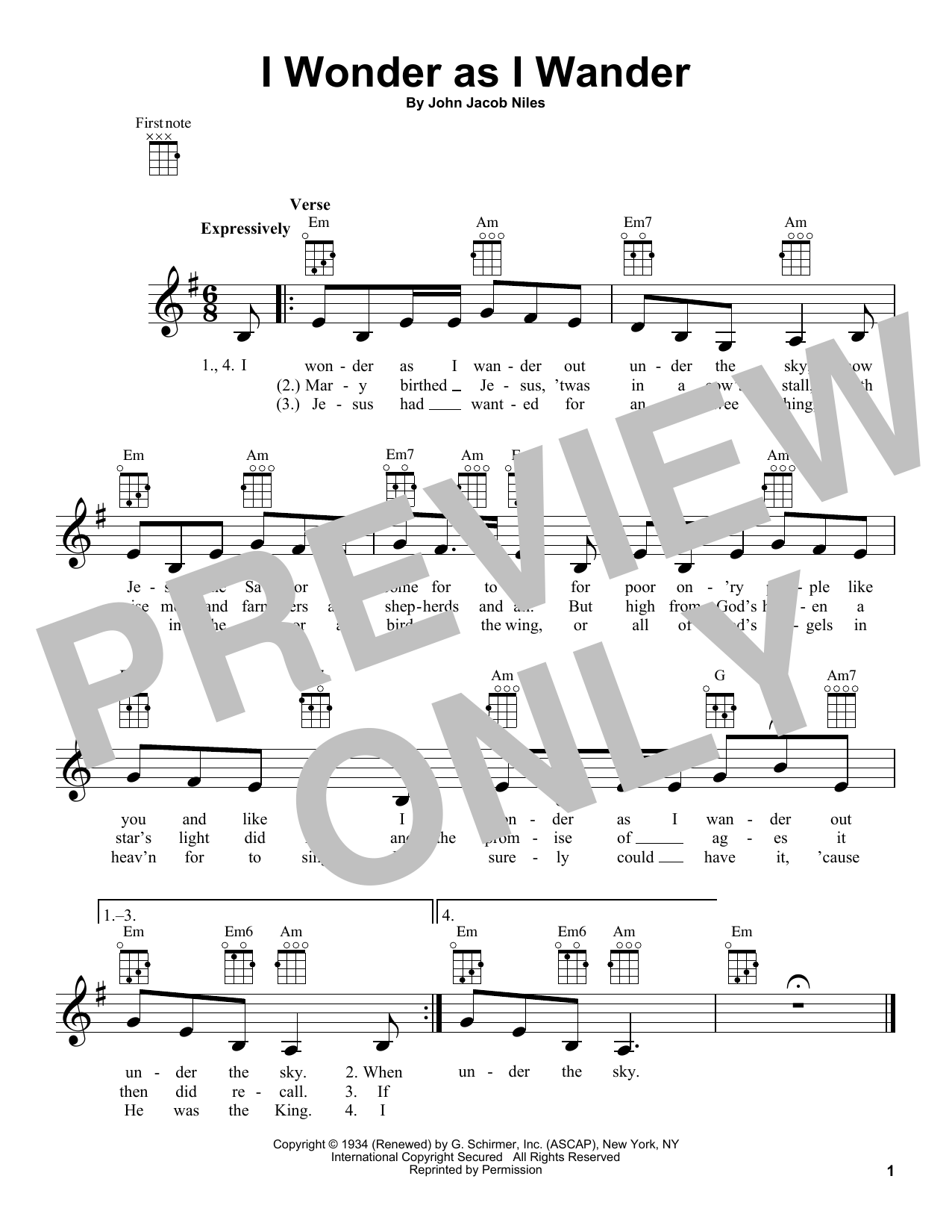 Product gallery: Page 1 of 1 I Wonder As I Wander, John Jacob Niles