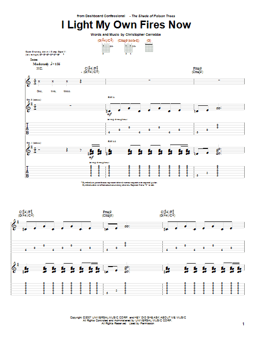 Product gallery: Page 1 of 1 I Light My Own Fires Now, Dashboard Confessional
