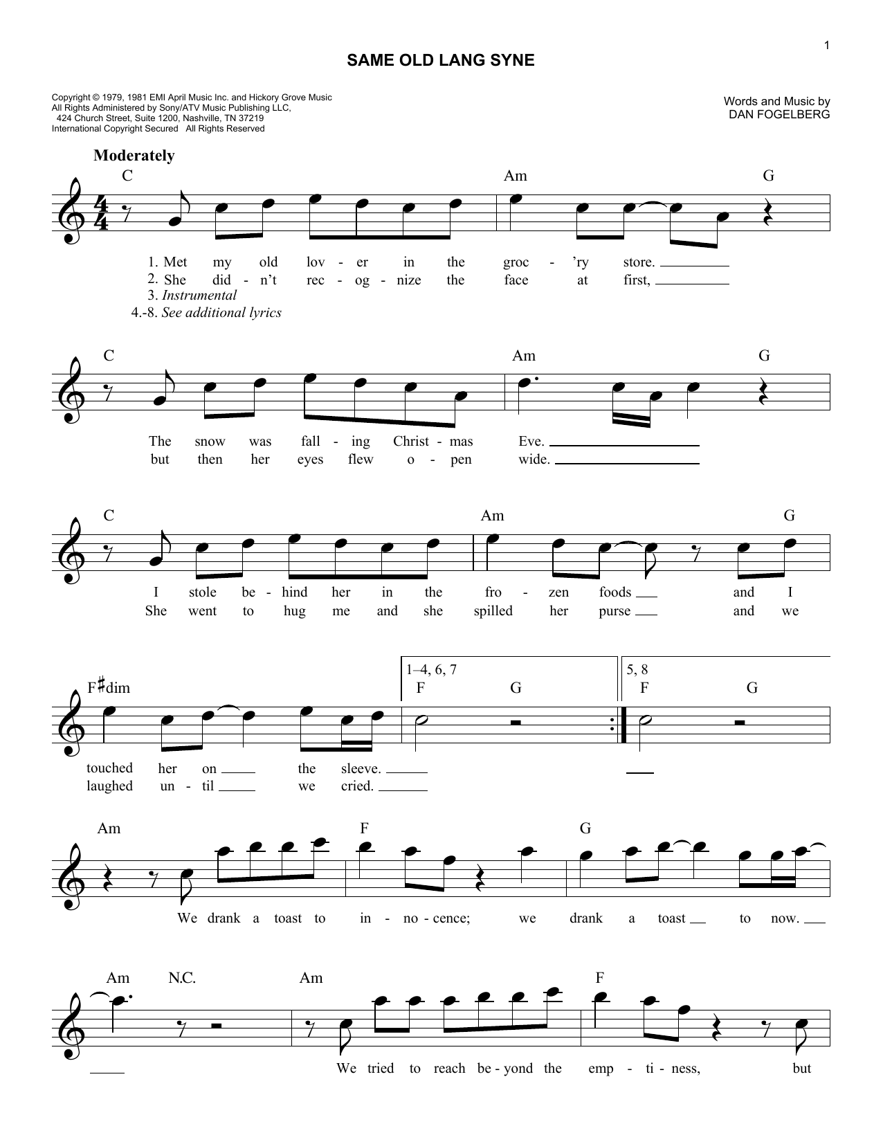 Produktbild zu: Same Old Lang Syne