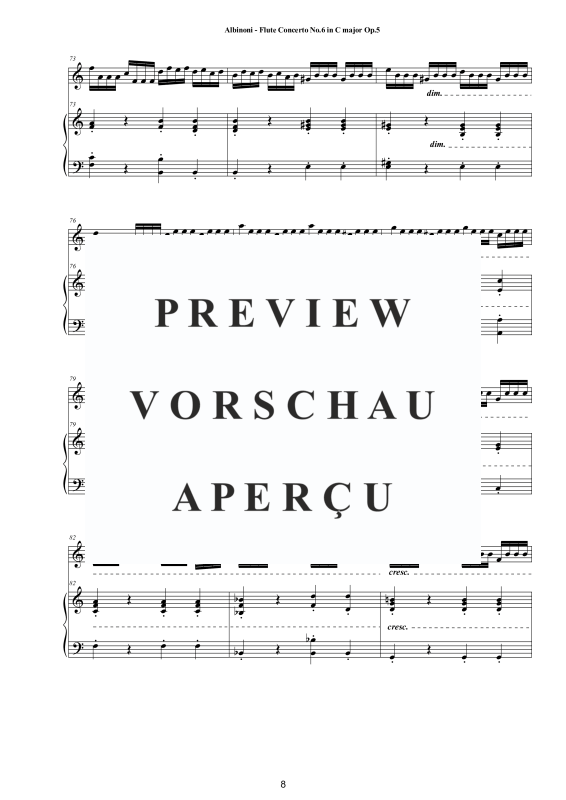 Product gallery: Page 9 of 11 Flute Concerto No.6 in C-Dur Op.5, , Flute and Piano/Harpsichord