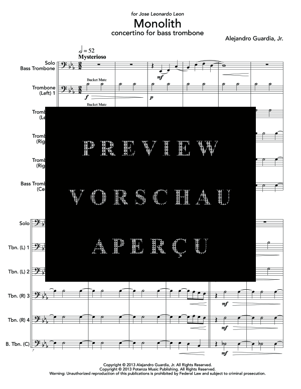 Produktgalerie: Seite 5 von 11 Monolith, , (Ensemble Tuba + Posaunen Quintett)