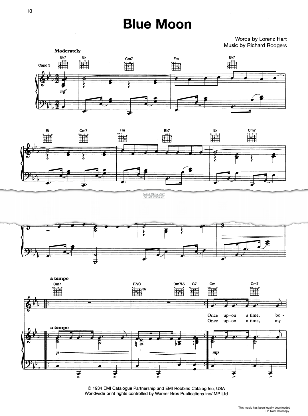 Produktgalerie: Seite 1 von 1 Blue Moon, Elvis Presley, Gesang, Gitarre, Klavier