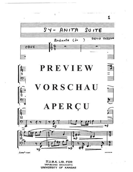 Produktgalerie: Seite 12 von 20 Sy-Anita for Tuba and Oboe , , (Duett)