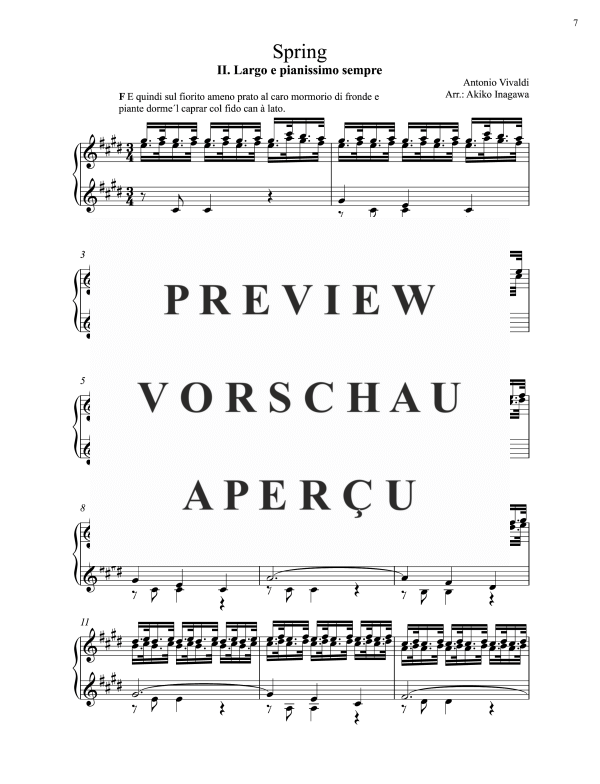 Product gallery: Page 8 of 11 Spring (from: Four Seasons - 3 movements), Inagawa, Akiko, Klavier Solo