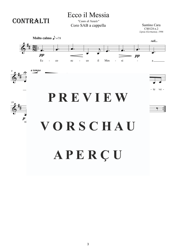 Produktgalerie: Seite 4 von 5 Ecco il Messia - Canto di Natale, , Gemischter Chor SAB