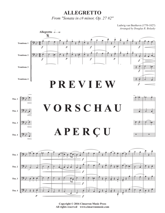 Product gallery: Page 3 of 8 Allegretto , , (Trombone quartet)