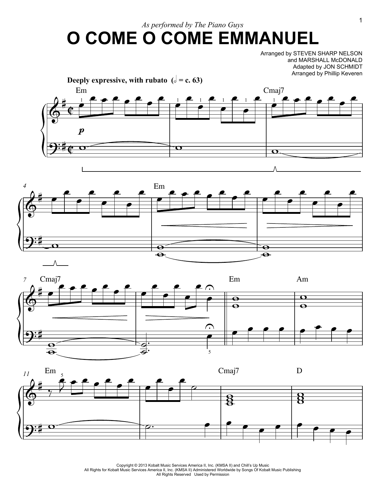 Produktbild zu: O Come O Come Emmanuel (arr. Phillip Keveren)