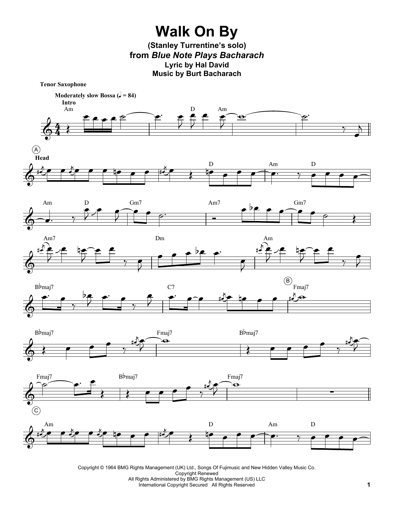 Product gallery: Page 1 of 1 Walk On By, Stanley Turrentine