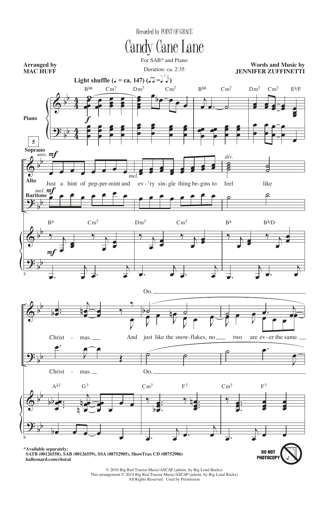 Produktbild zu: Candy Cane Lane (arr. Mac Huff)