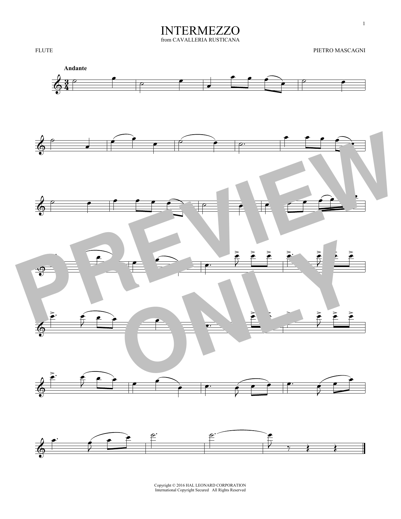 Product gallery: Page 1 of 1 Intermezzo, Pietro Mascagni