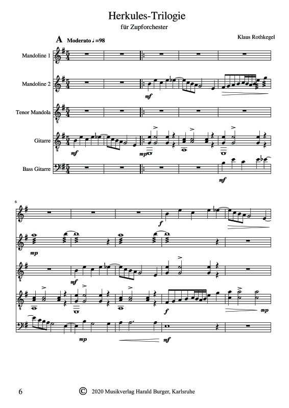 gallery: Herkules Trilogie, , Zupforchester - Partitur