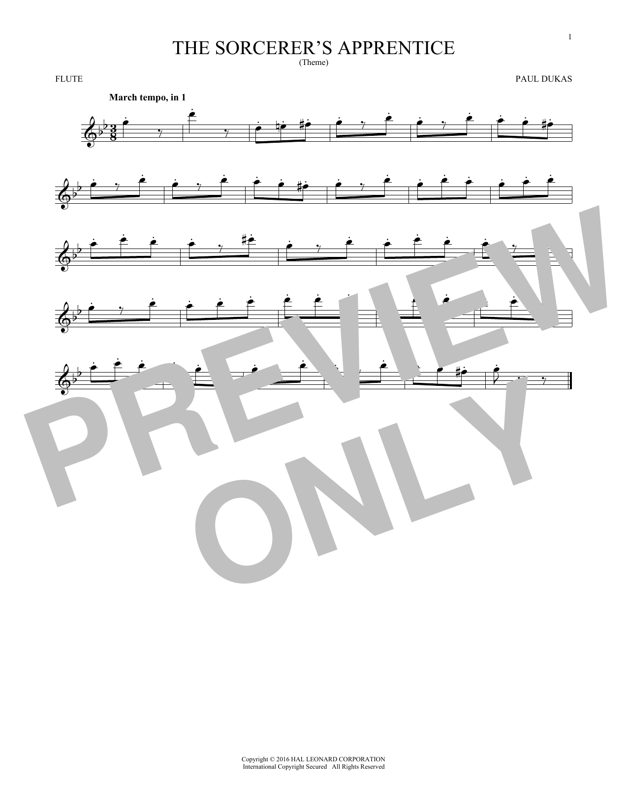 Product gallery: Page 1 of 1 The Sorcerer's Apprentice, Paul Dukas