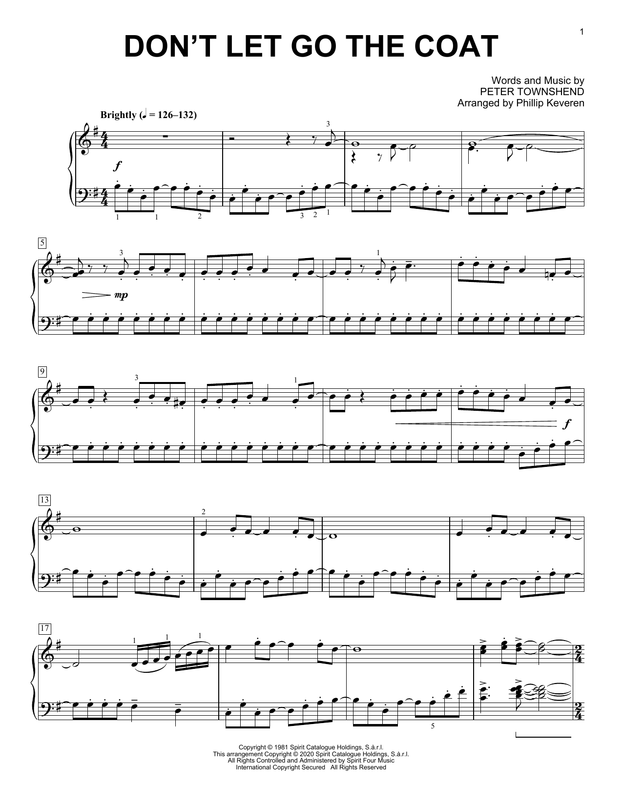 Produktbild zu: Don't Let Go The Coat [Classical version] (arr. Phillip Keveren)