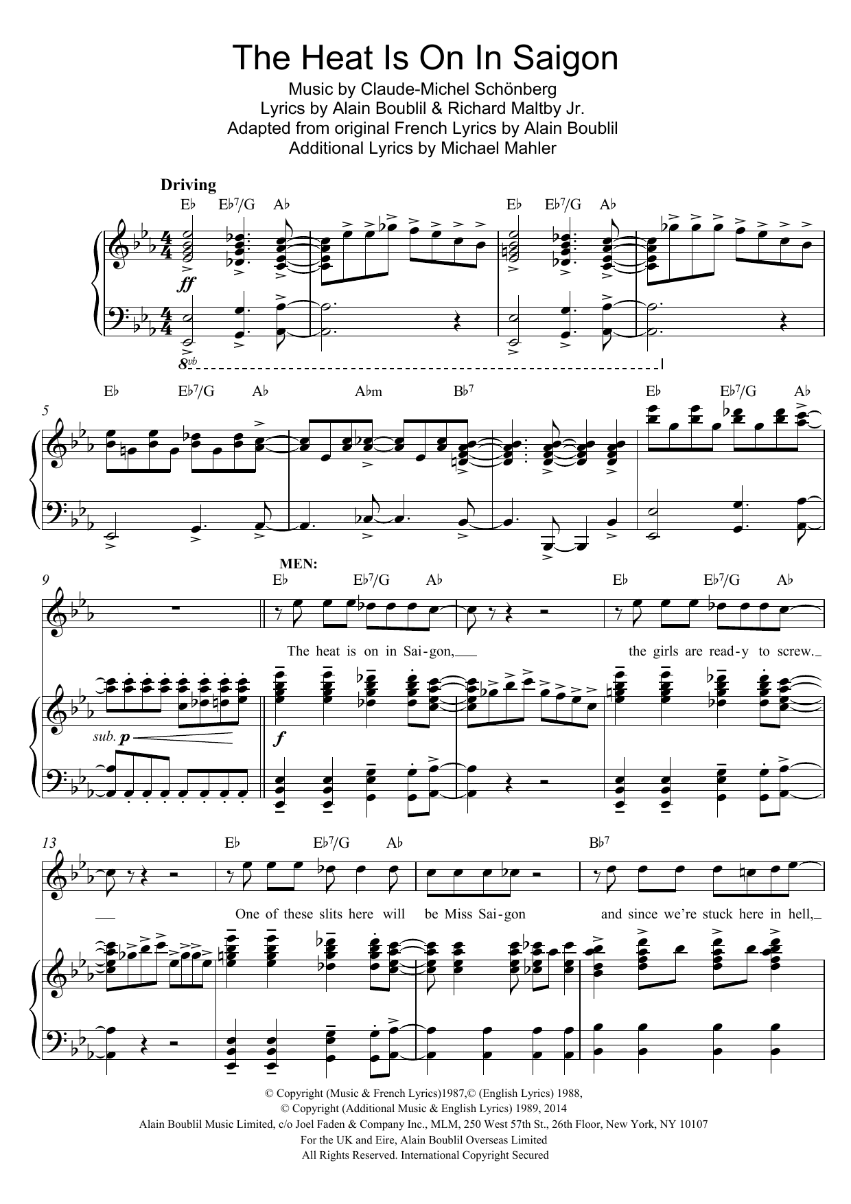 Produktbild zu: The Heat Is On In Saigon (from Miss Saigon)