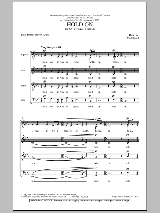 Produktgalerie: Seite 1 von 1 Hold On, Mark Sirett, Chor