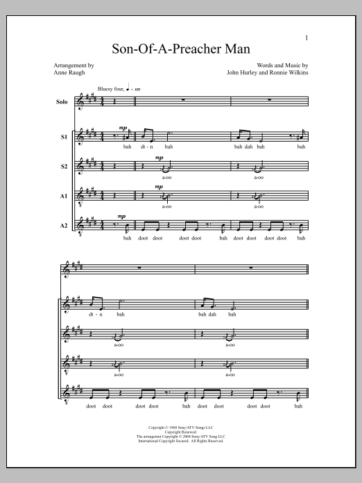 Produktgalerie: Seite 1 von 1 Son-Of-A-Preacher Man (arr. Anne Raugh), Dusty Springfield, Chor
