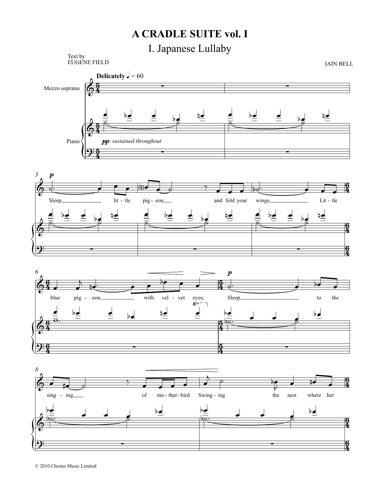 Produktgalerie: Seite 1 von 1 A Cradle Suite Vol. 1, Eugene Field, Gesang, Klavier