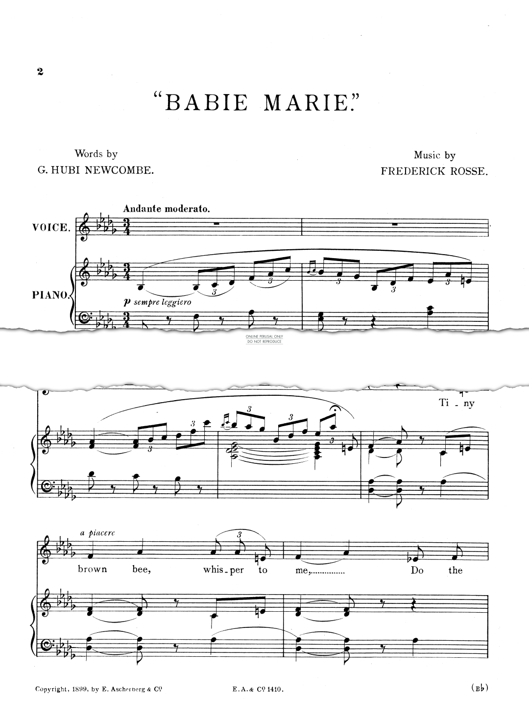 Produktgalerie: Seite 1 von 1 Babie Marie, Frederick Rosse, Gesang, Klavier