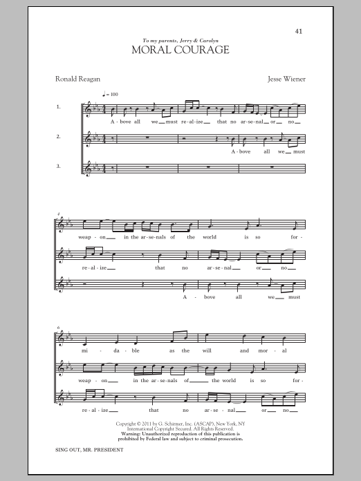 Produktgalerie: Seite 1 von 1 Moral Courage, Jesse Wiener, Chor