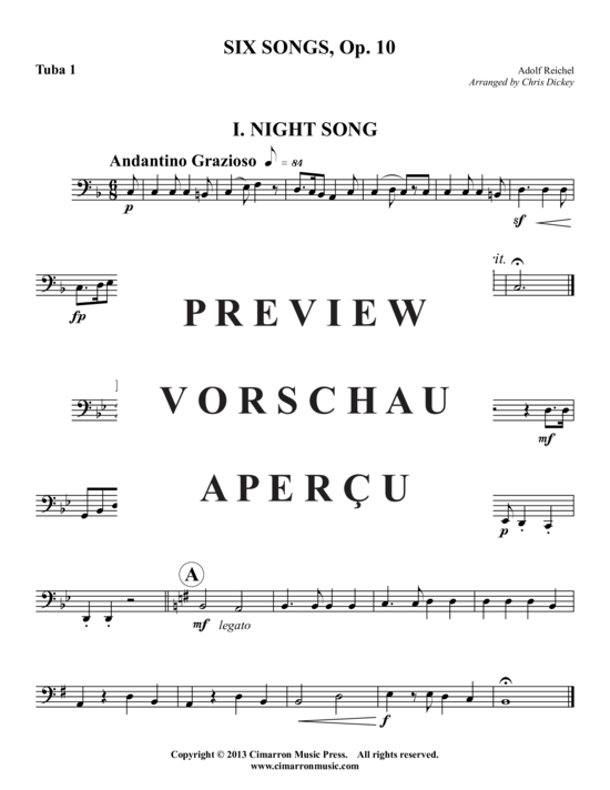 Product gallery: Page 18 of 21 Sechs Lieder, Op. 10 , , (2x Baritone, 2x Tuba)