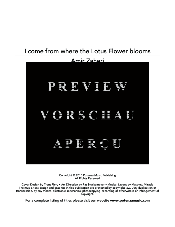 Product gallery: Page 3 of 11 I come from where the Lotus Flower blooms, , (woodwind trio oboe, clarinet and bassoon)