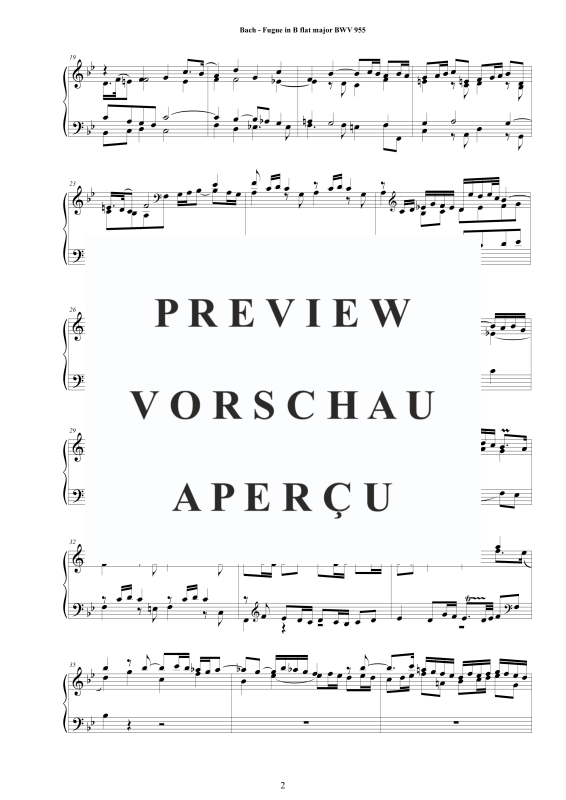 Produktgalerie: Seite 3 von 6 Fuge in B-Dur BWV 955, , Klavier Solo