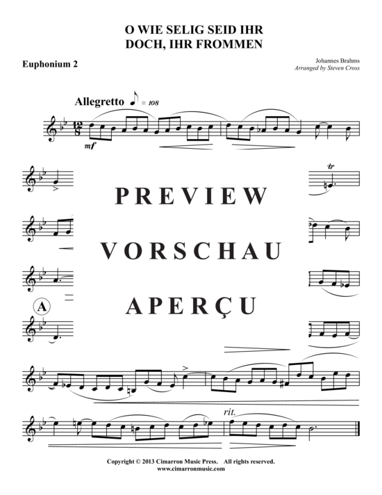 Product gallery: Page 7 of 11 O Wie Selig Seid Ihr Doch, Ihr ausmen , , (2x Baritone, 2x Tuba)