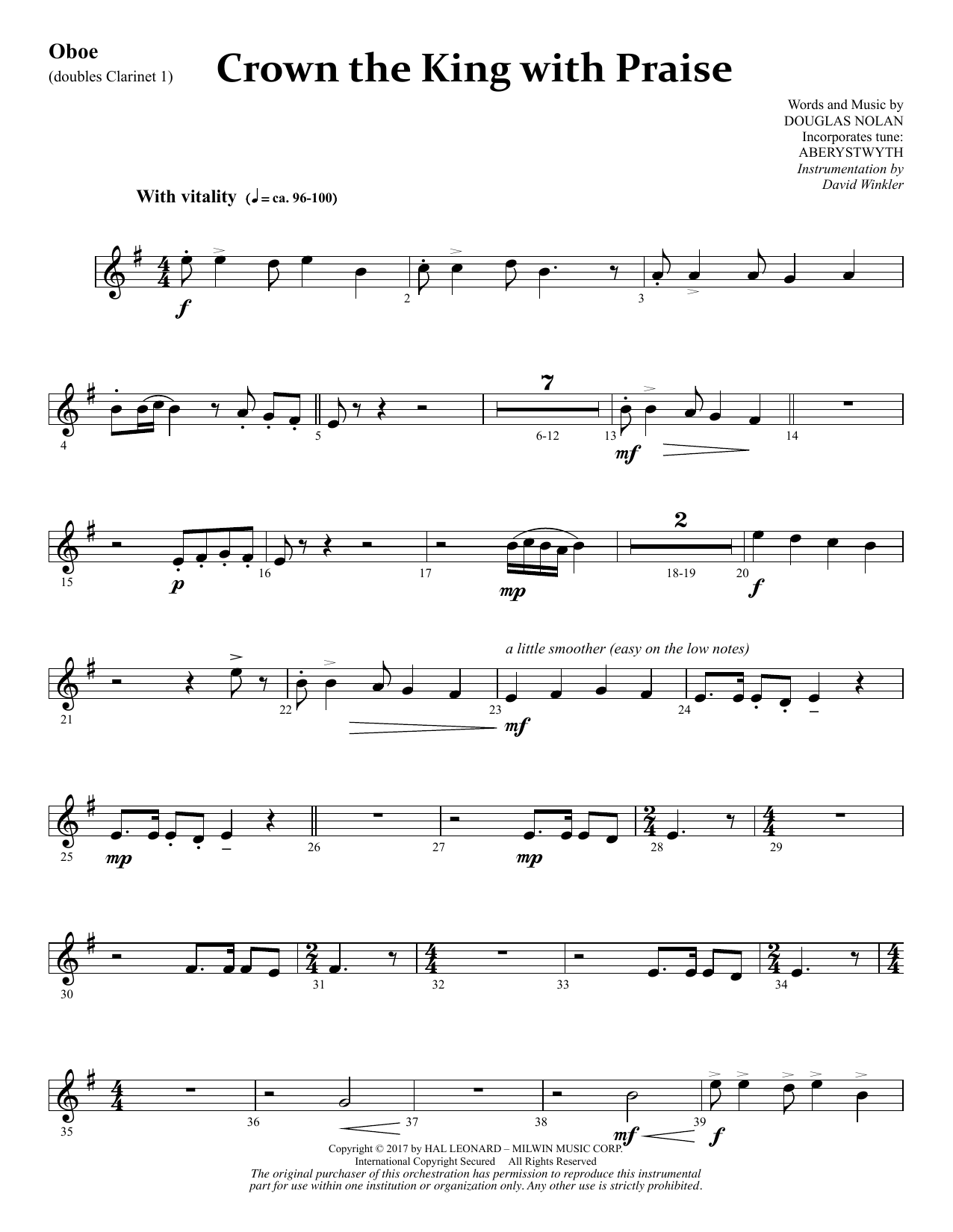 Product picture to: Crown the King with Praise - Oboe (dbl. Clarinet 1)