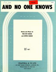 cover: And No One Knows, Milton Kabak