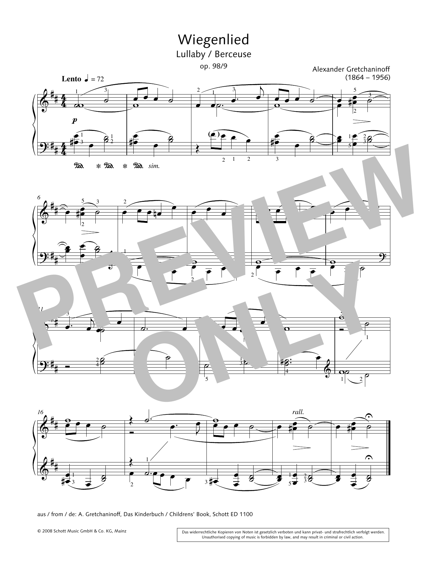 Product gallery: Page 1 of 1 Lullaby, Hans-Gunter Heumann