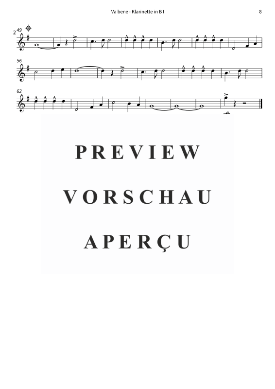 Product gallery: Page 10 of 11 Va bene, Peter Kraus, (Woodwind Quartet)