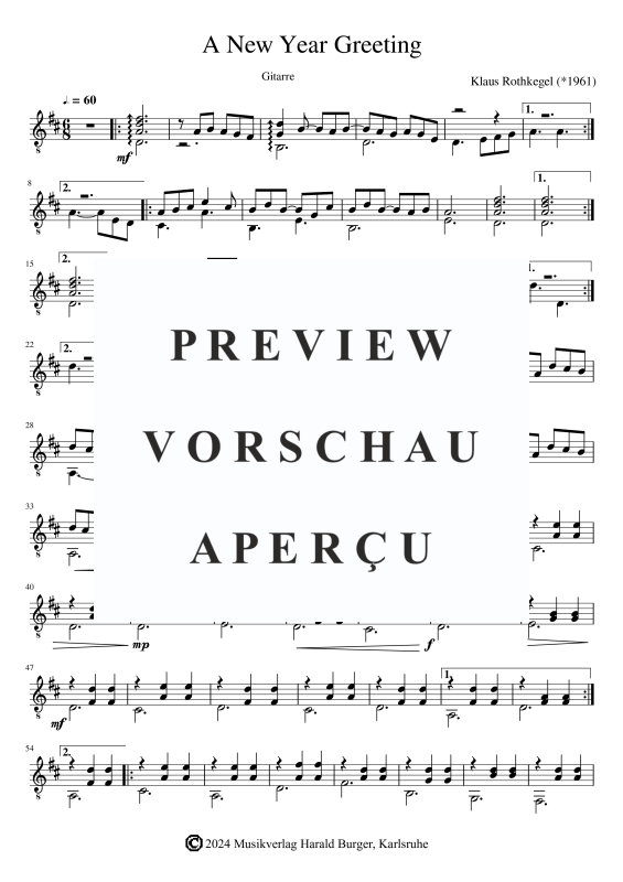 A New Year Greeting (Einzelstimmen)