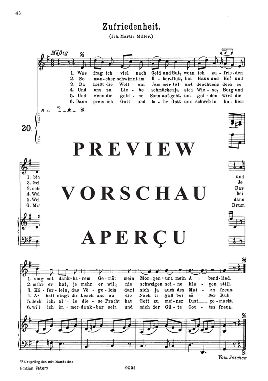 Product picture to: Zufriedenheit (Was frag ich viel K.349-367a)Wolfgang Amadeus Mozart
