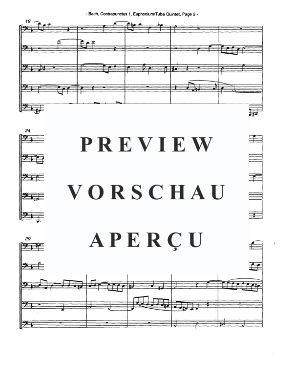 Produktgalerie: Seite 5 von 11 Contrapunctus I, , Tuba Quintett EETTT