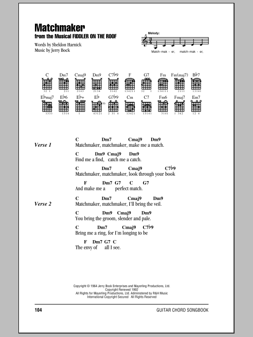 Produktbild zu: Matchmaker (from Fiddler On The Roof)
