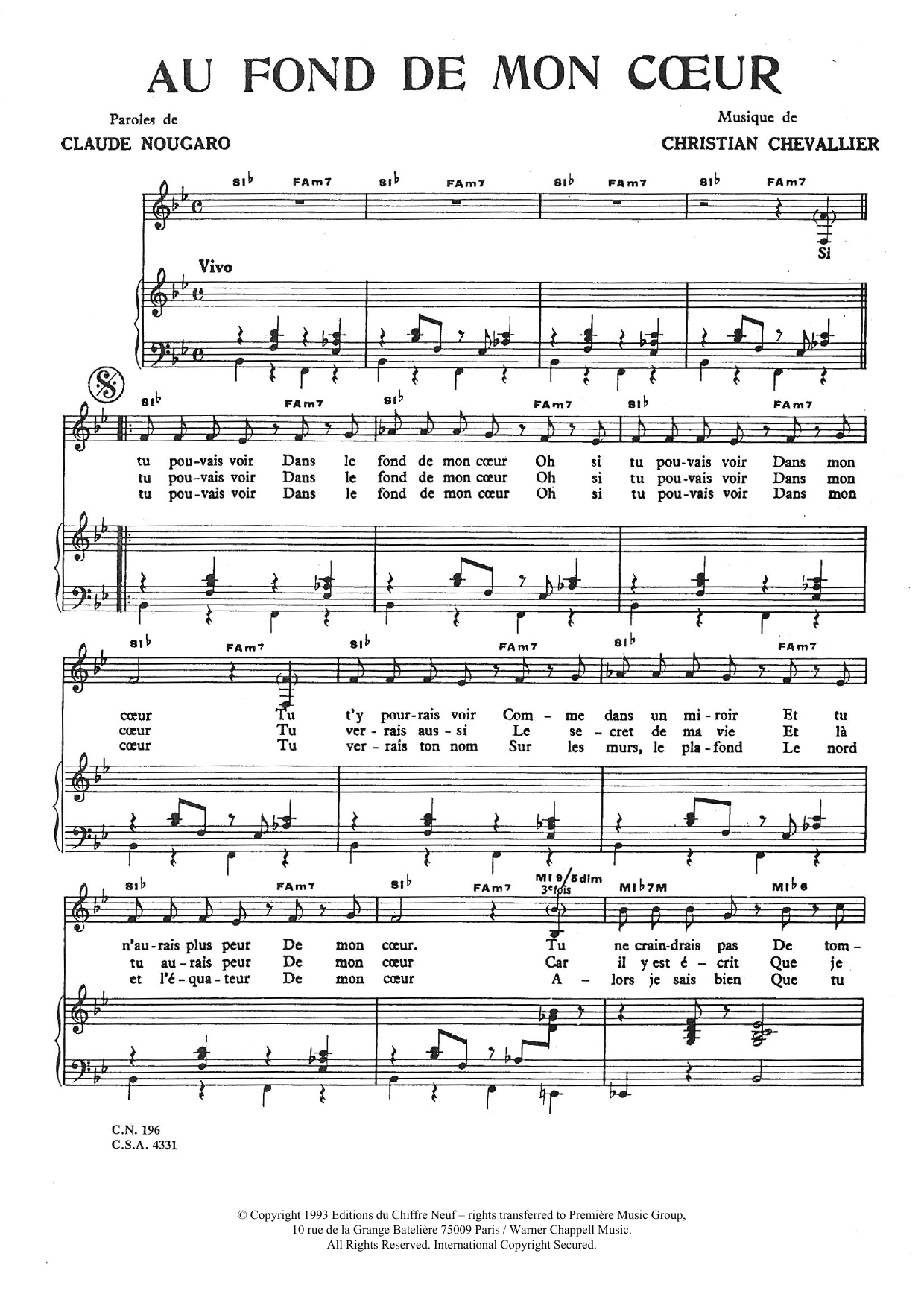 Produktbild zu: Au Fond De Mon Coeur
