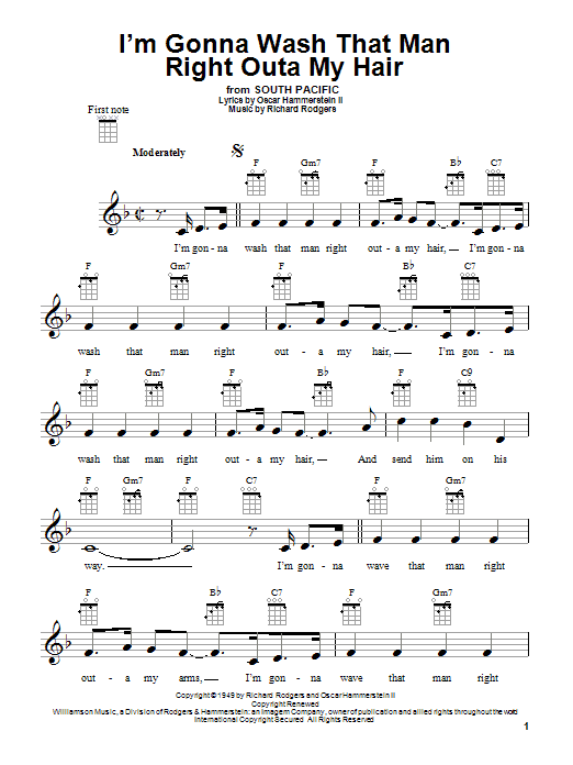 Product gallery: Page 1 of 1 I'm Gonna Wash That Man Right Outa My Hair, Rodgers & Hammerstein