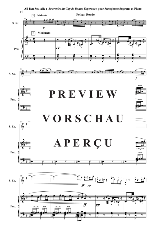 Product gallery: Page 13 of 21 Souvenir du Cap Bonne Espérance , , (soprano saxophone + piano)