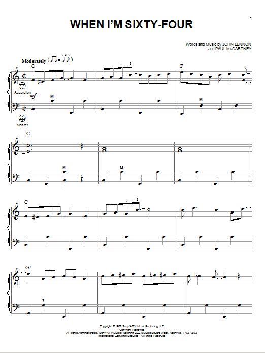 Product gallery: Page 1 of 1 When I'm Sixty-Four, The Beatles