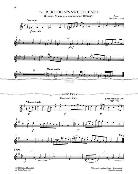 Product gallery: Page 1 of 1 German Dance, Joseph Haydn