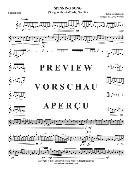 Product gallery: Page 9 of 12 Spinning Song , , (bartitone/trombone + piano)