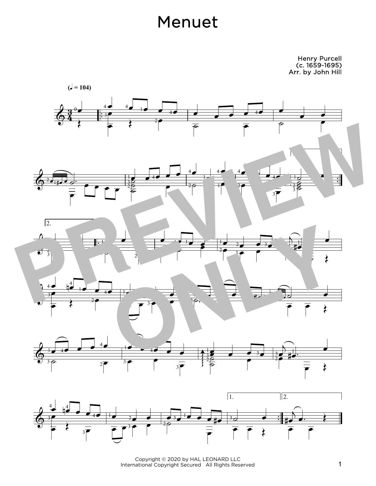 Produktbild zu: Menuet