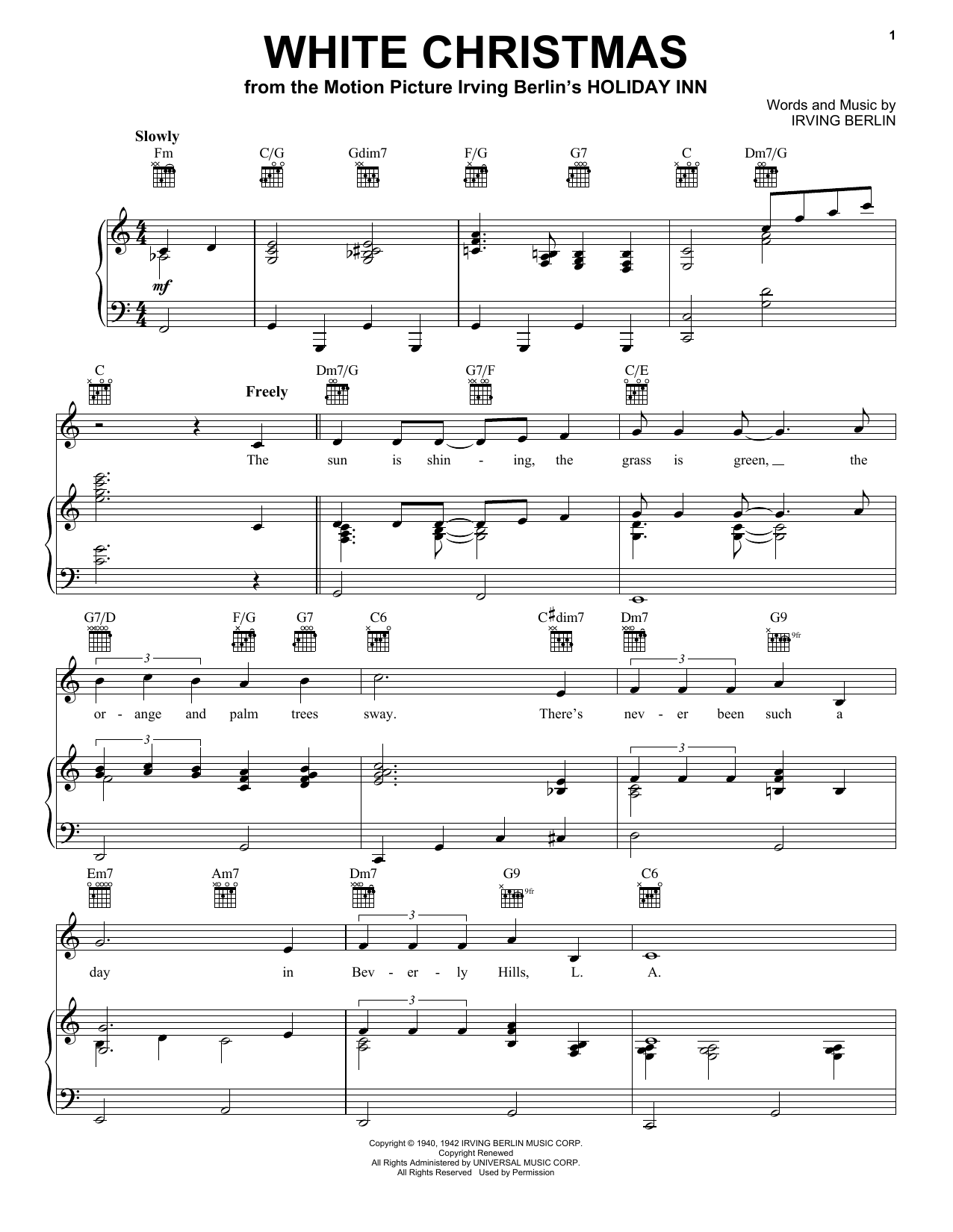 Produktgalerie: Seite 1 von 1 White Christmas, Irving Berlin, Gesang, Gitarre, Klavier