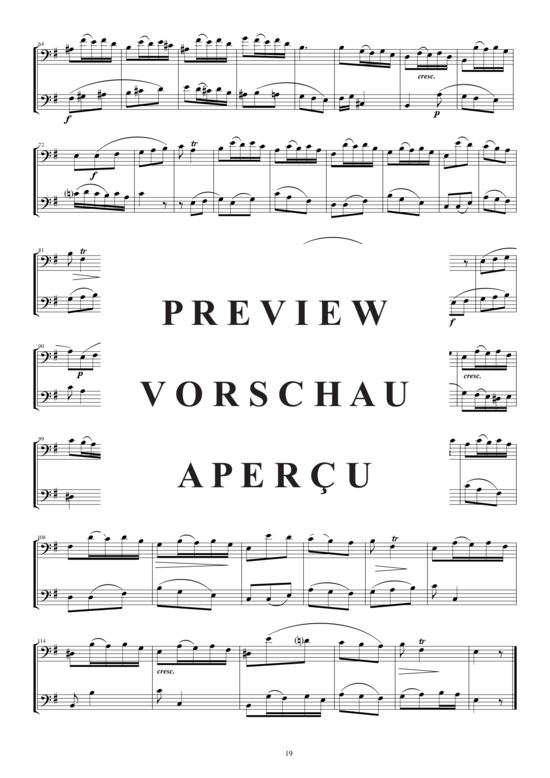Produktgalerie: Seite 3 von 3 Arie aus der Kantate Nr.75 für zwei Celli, , 