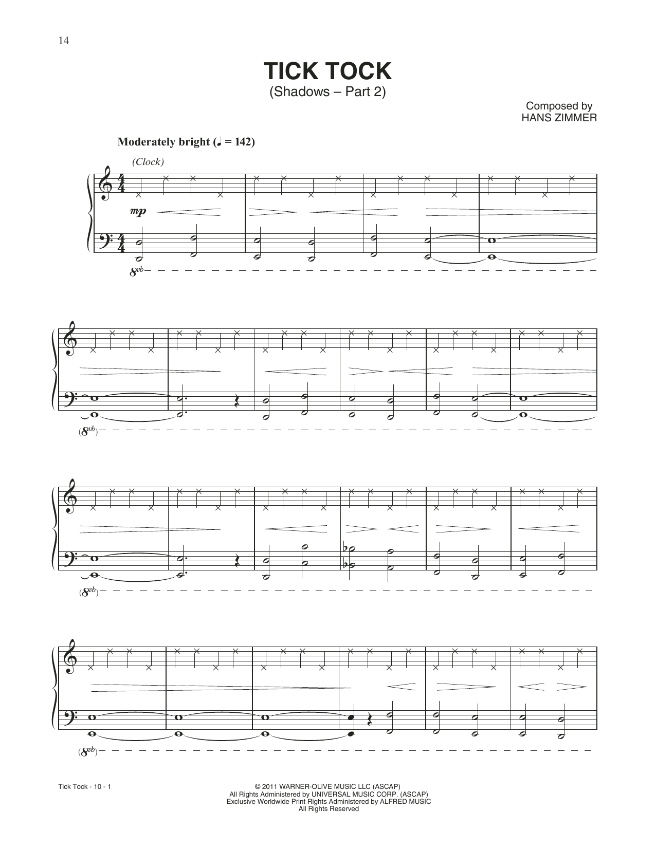 Produktbild zu: Tick Tock - Shadows: Pt. 2 (from Sherlock Holmes: A Game Of Shadows)