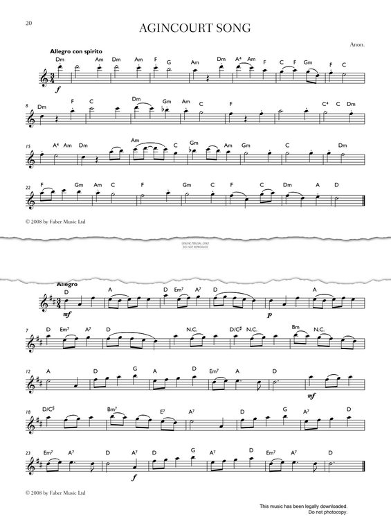 Product gallery: Page 1 of 1 Agincourt Song, Anon