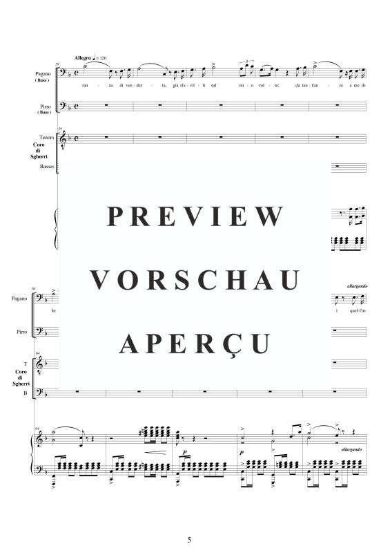Produktgalerie: Seite 6 von 11 I Lombardi - (Act 1-V) Di perigli è piena l'opra, , Männerchor TBB und Klavier
